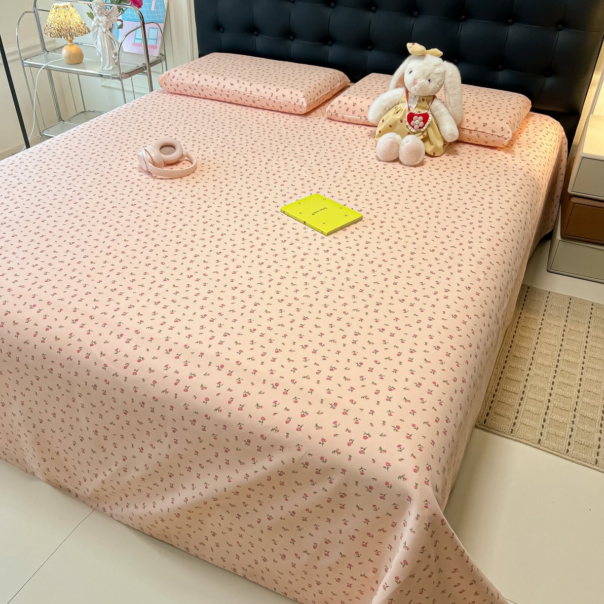 91家纺网 家纺一手货源 找家纺 欧妮家纺 2026新款老粗布床单凉席席子单床单 老粗布-花语