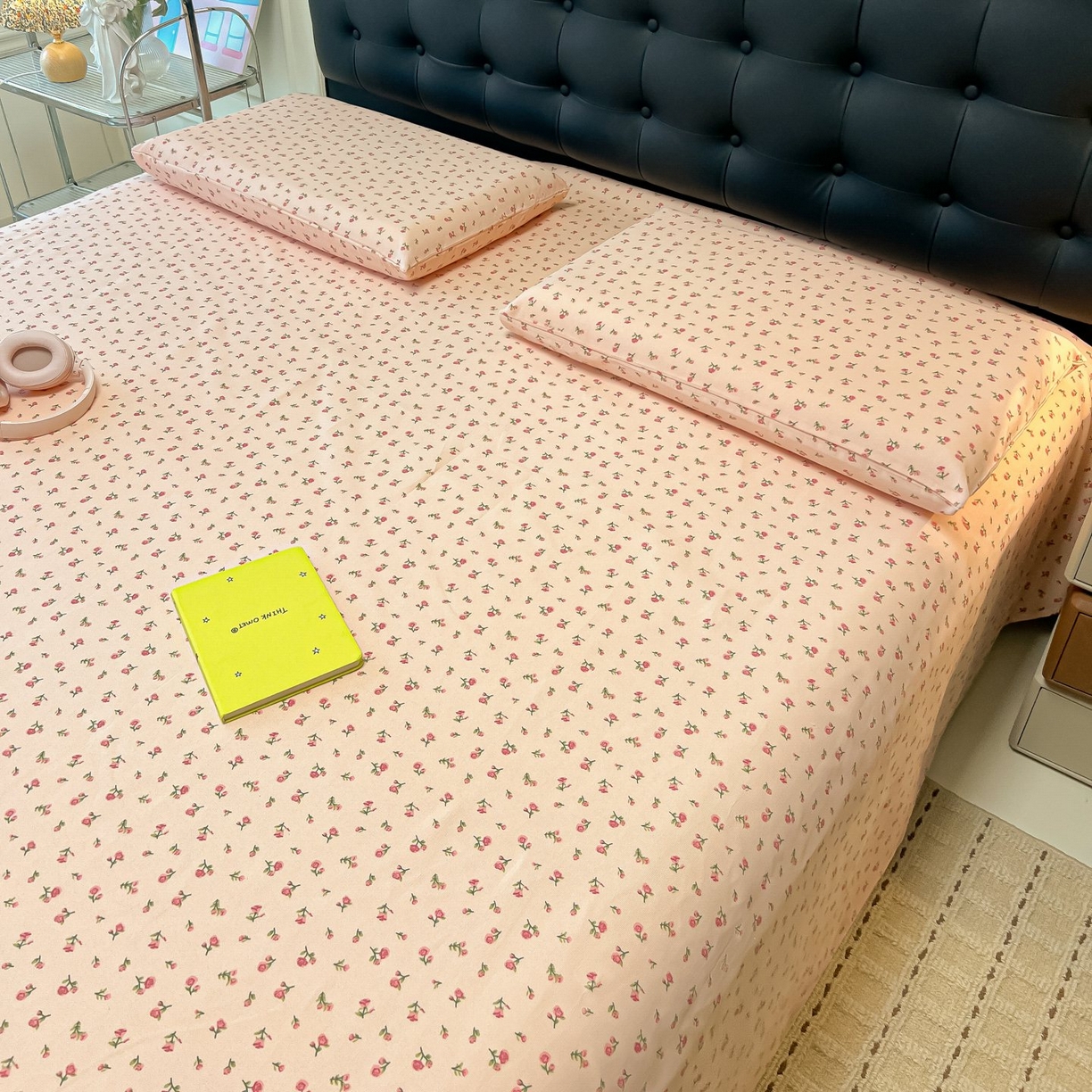 91家纺网 家纺一手货源 找家纺 欧妮家纺 2026新款老粗布床单凉席席子单床单 老粗布-花语