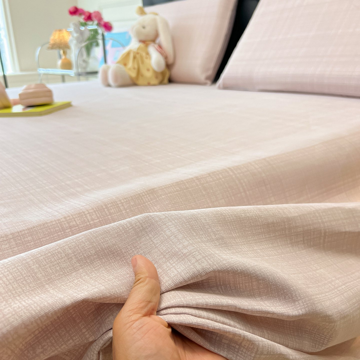 91家纺网 家纺一手货源 找家纺 欧妮家纺 2026新款老粗布床单凉席席子单床单 老粗布-静谧