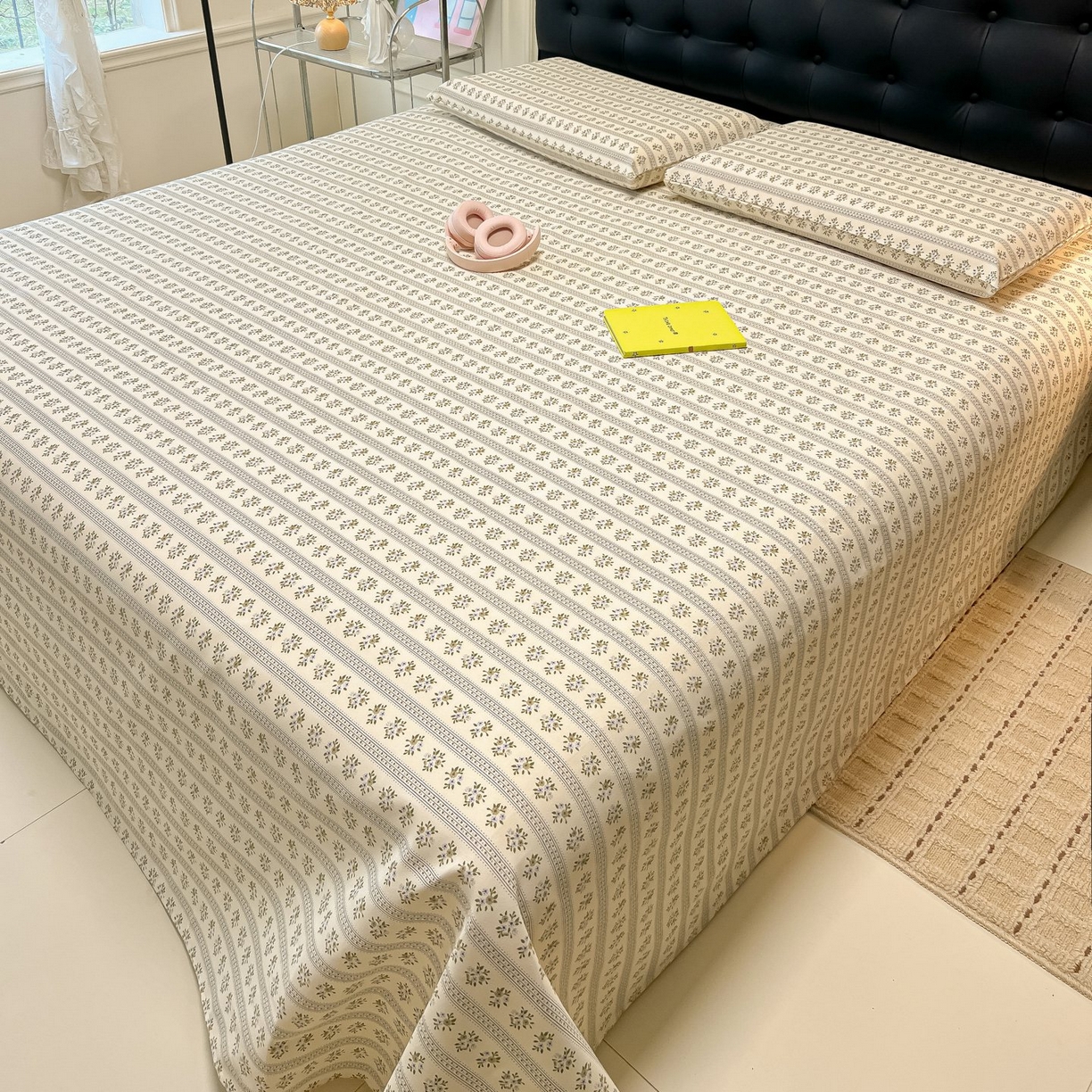 91家纺网 家纺一手货源 找家纺 欧妮家纺 2026新款老粗布床单凉席席子单床单 老粗布-素雅