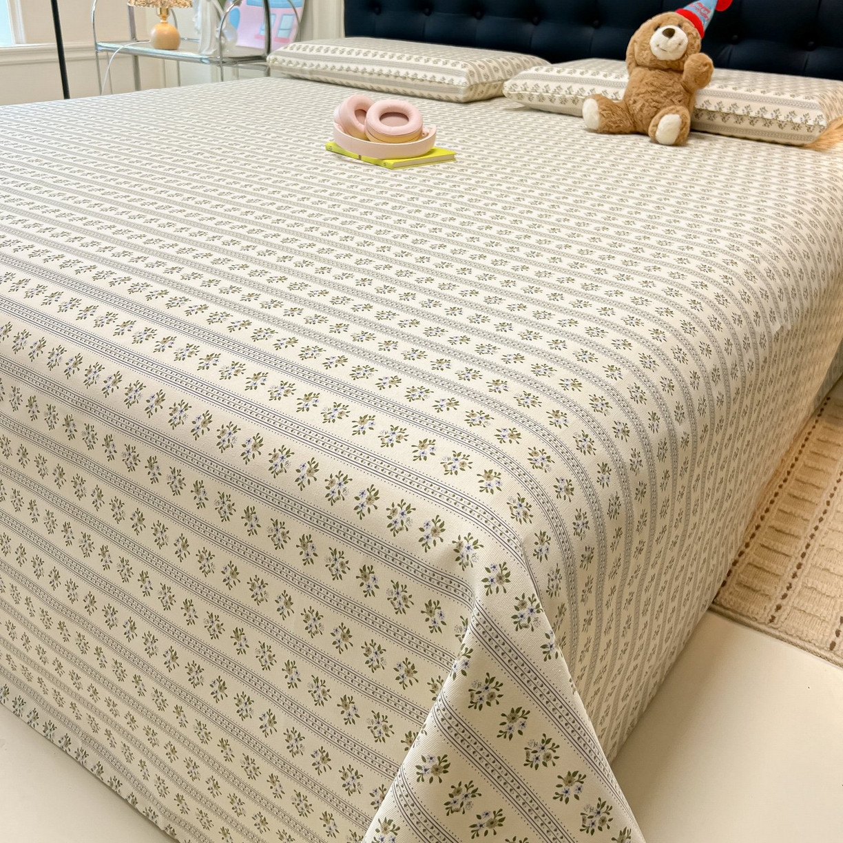 91家纺网 家纺一手货源 找家纺 欧妮家纺 2026新款老粗布床单凉席席子单床单 老粗布-素雅