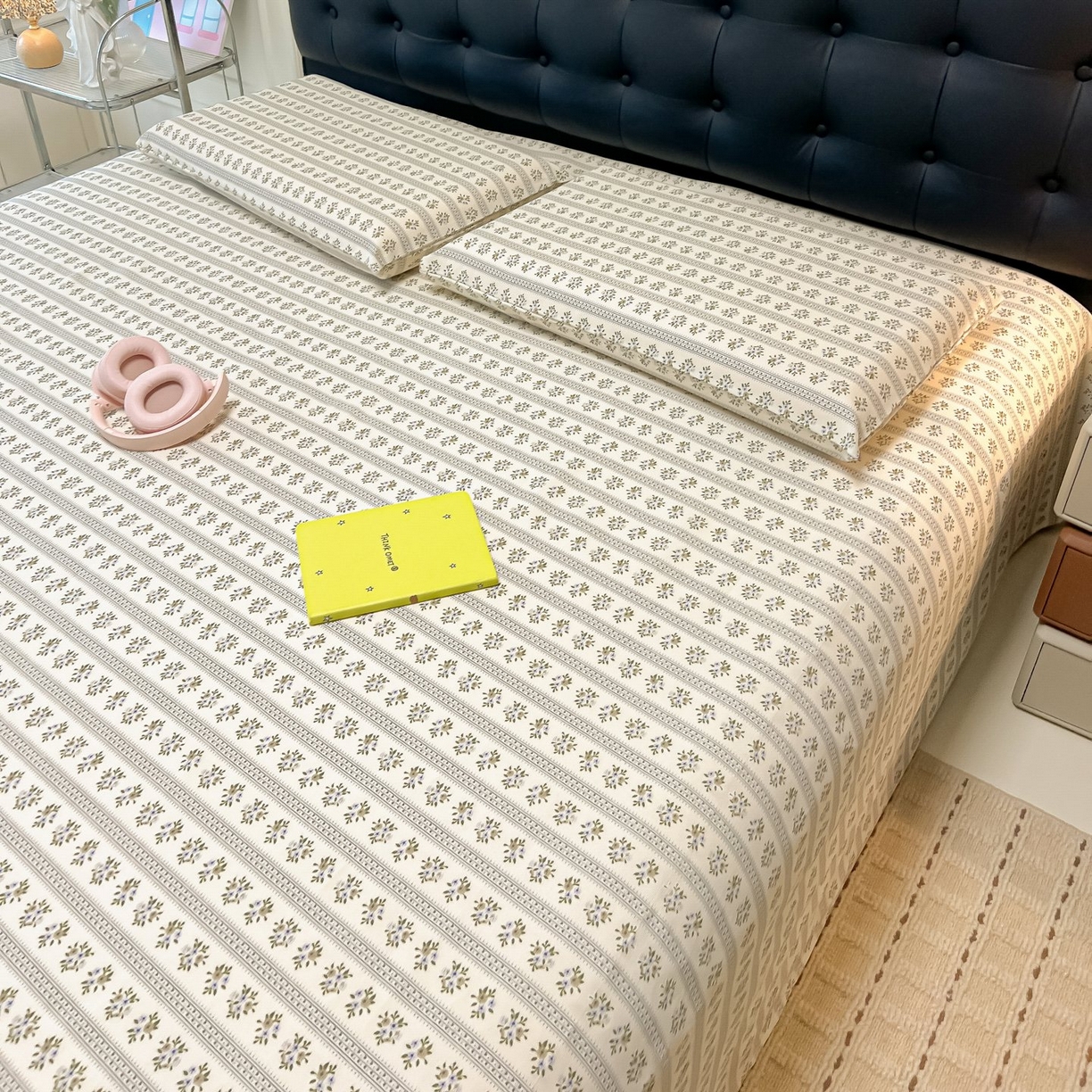 91家纺网 家纺一手货源 找家纺 欧妮家纺 2026新款老粗布床单凉席席子单床单 老粗布-素雅