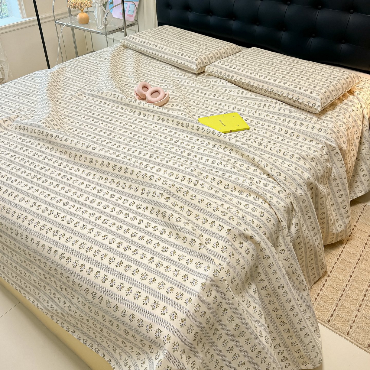 91家纺网 家纺一手货源 找家纺 欧妮家纺 2026新款老粗布床单凉席席子单床单 老粗布-素雅