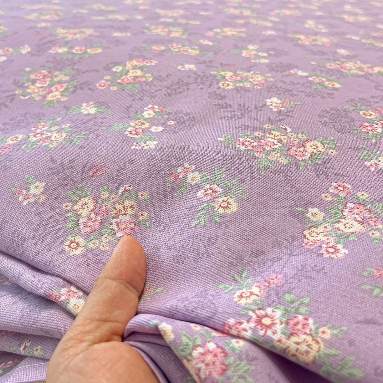 91家纺网 家纺一手货源 找家纺 欧妮家纺 2026新款老粗布床单凉席席子单床单 老粗布-紫韵繁花