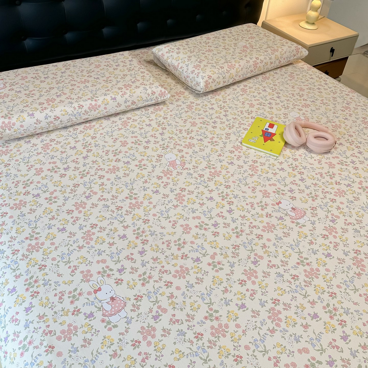 91家纺网 家纺一手货源 找家纺 欧妮家纺 2026新款老粗布床单凉席席子单床单 老粗布-兔子的花园