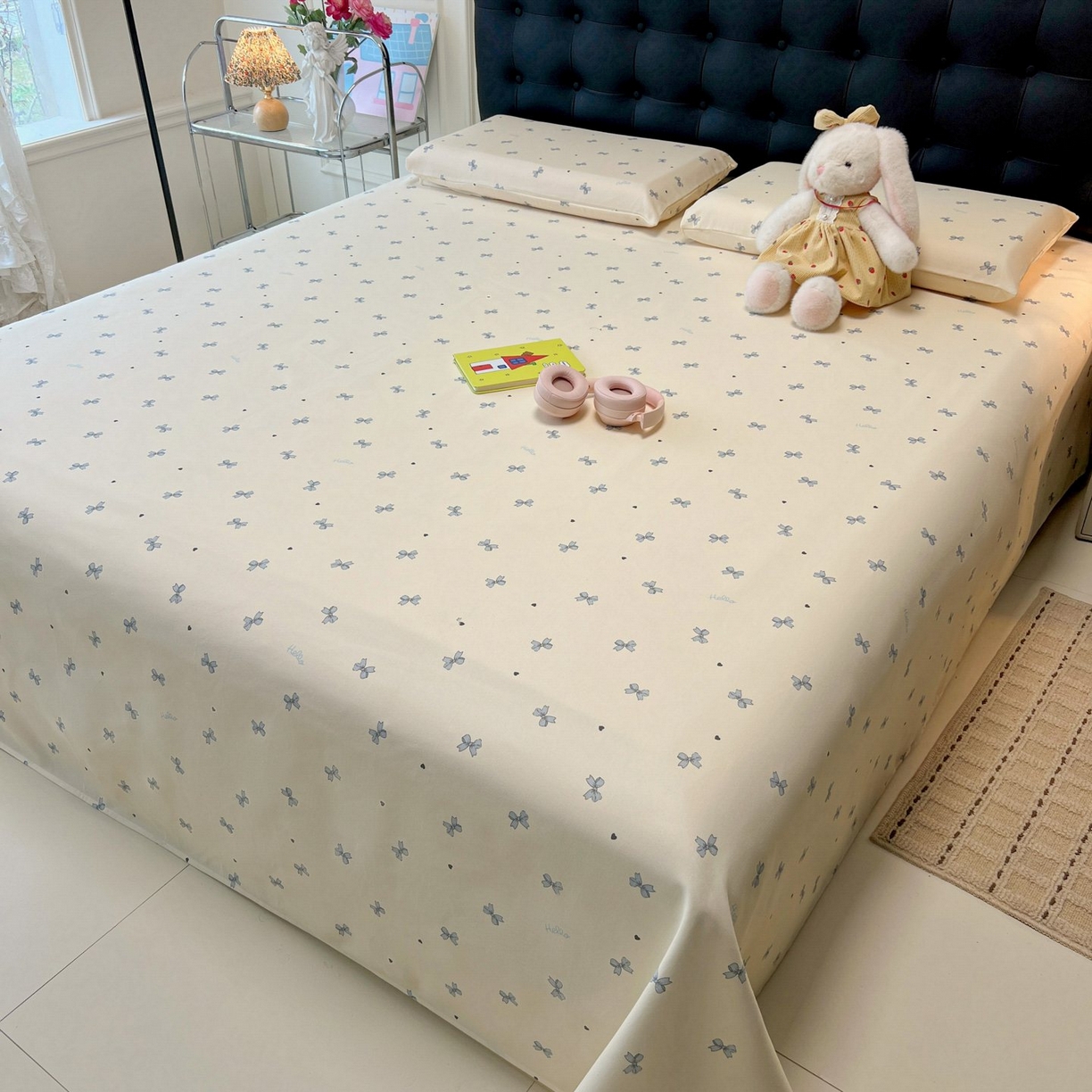 91家纺网 家纺一手货源 找家纺 欧妮家纺 2026新款老粗布床单凉席席子单床单 老粗布-兰相思