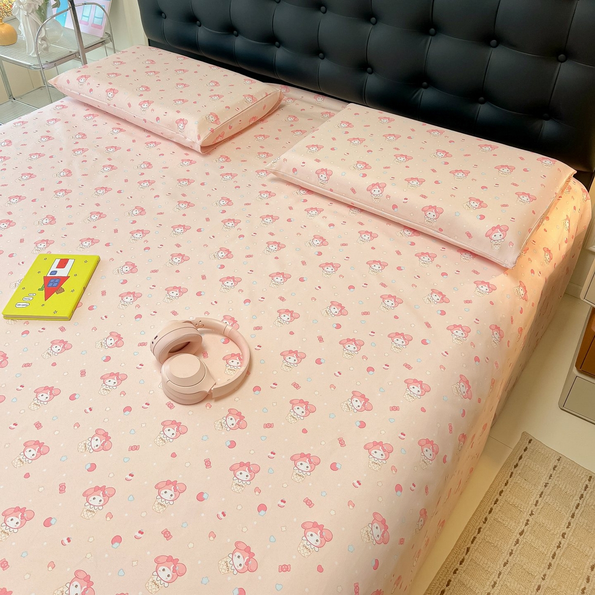 91家纺网 家纺一手货源 找家纺 欧妮家纺 2026新款老粗布床单凉席席子单床单 老粗布-小美冰激凌