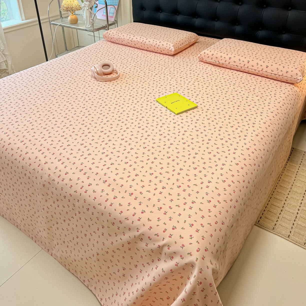 91家纺网 家纺一手货源 找家纺 欧妮家纺 2026新款老粗布床单凉席席子单床单 老粗布-花语