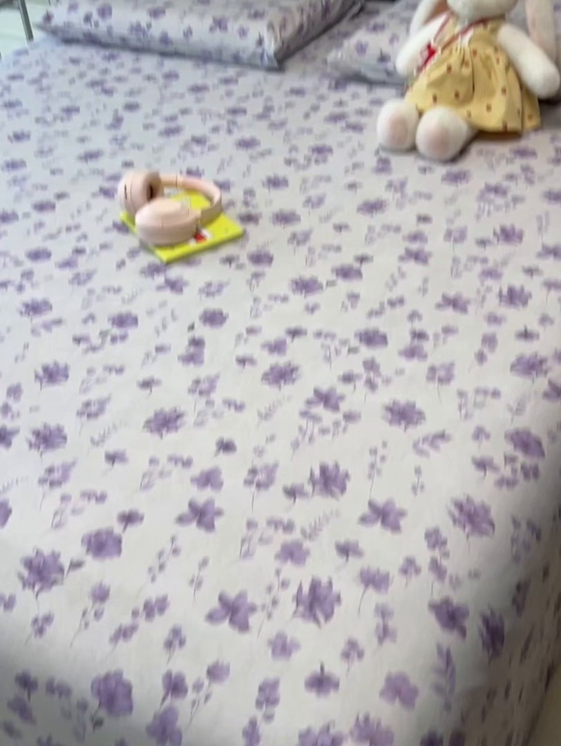 91家纺网 家纺一手货源 找家纺 欧妮家纺 2026新款老粗布床单凉席席子单床单 老粗布-幽梦紫