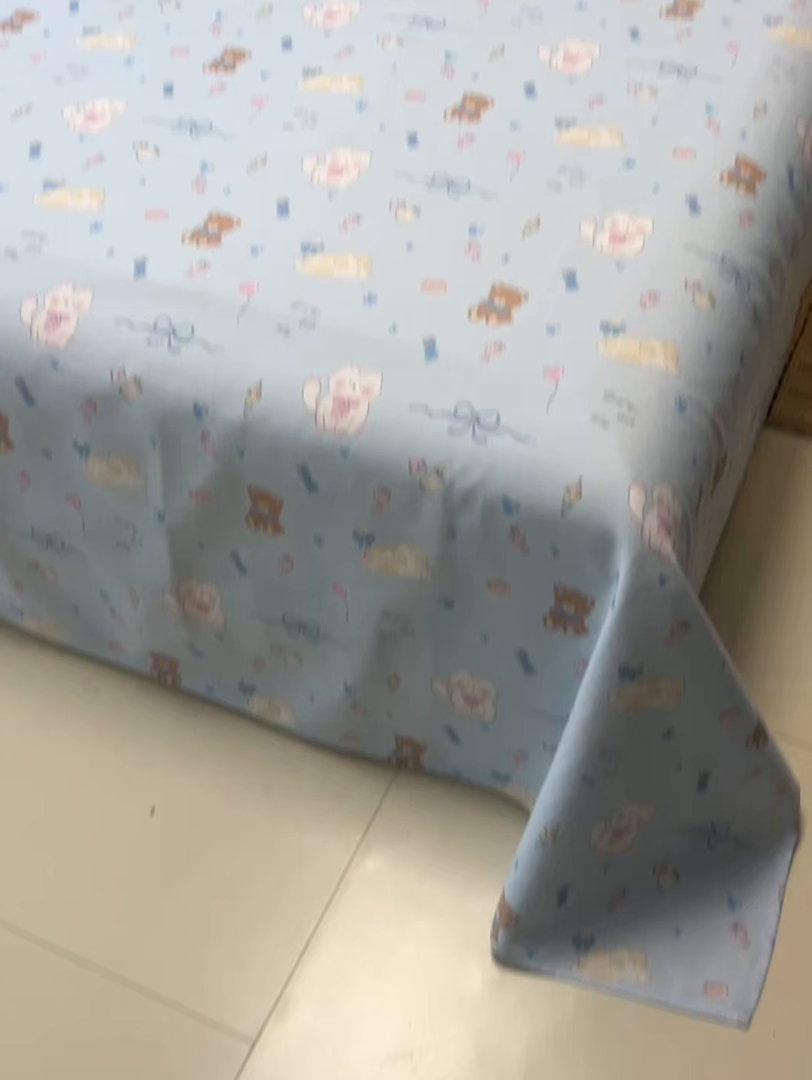 91家纺网 家纺一手货源 找家纺 欧妮家纺 2026新款老粗布床单凉席席子单床单 老粗布-小猫时光蓝