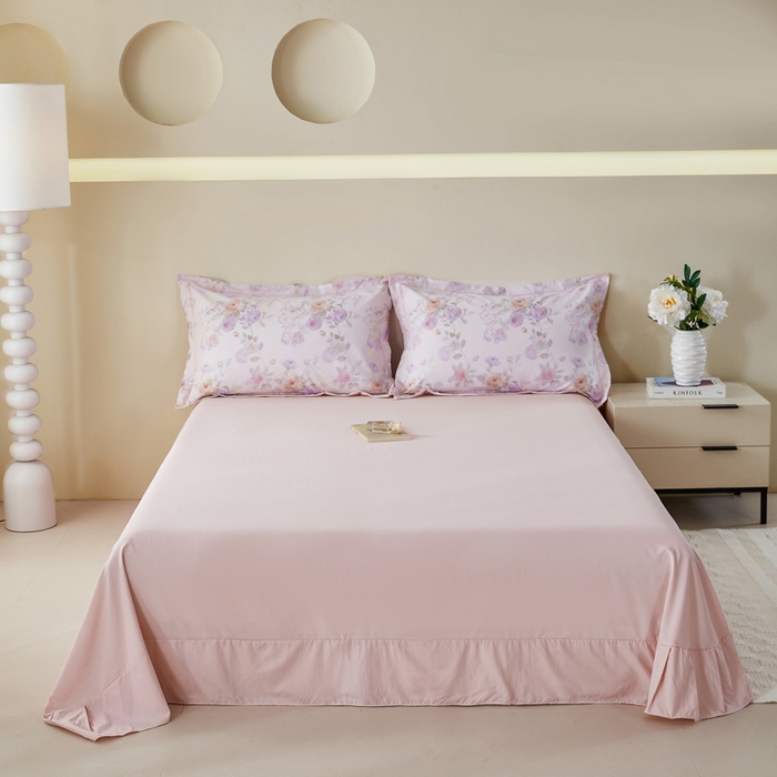 91家纺网 家纺一手货源 找家纺 漫仙阁家纺 2026新款宽边四件套 紫韵花藤