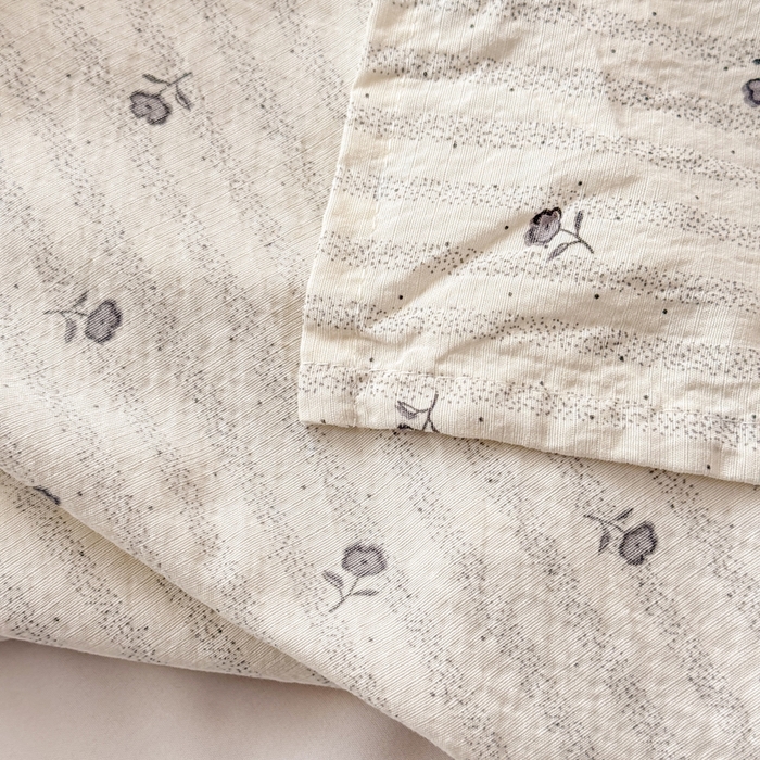 91家纺网 家纺一手货源 找家纺 丝芙妮家居 2026春夏新款皱皱棉双层纱泡芙棉床单 床单单件 知锦