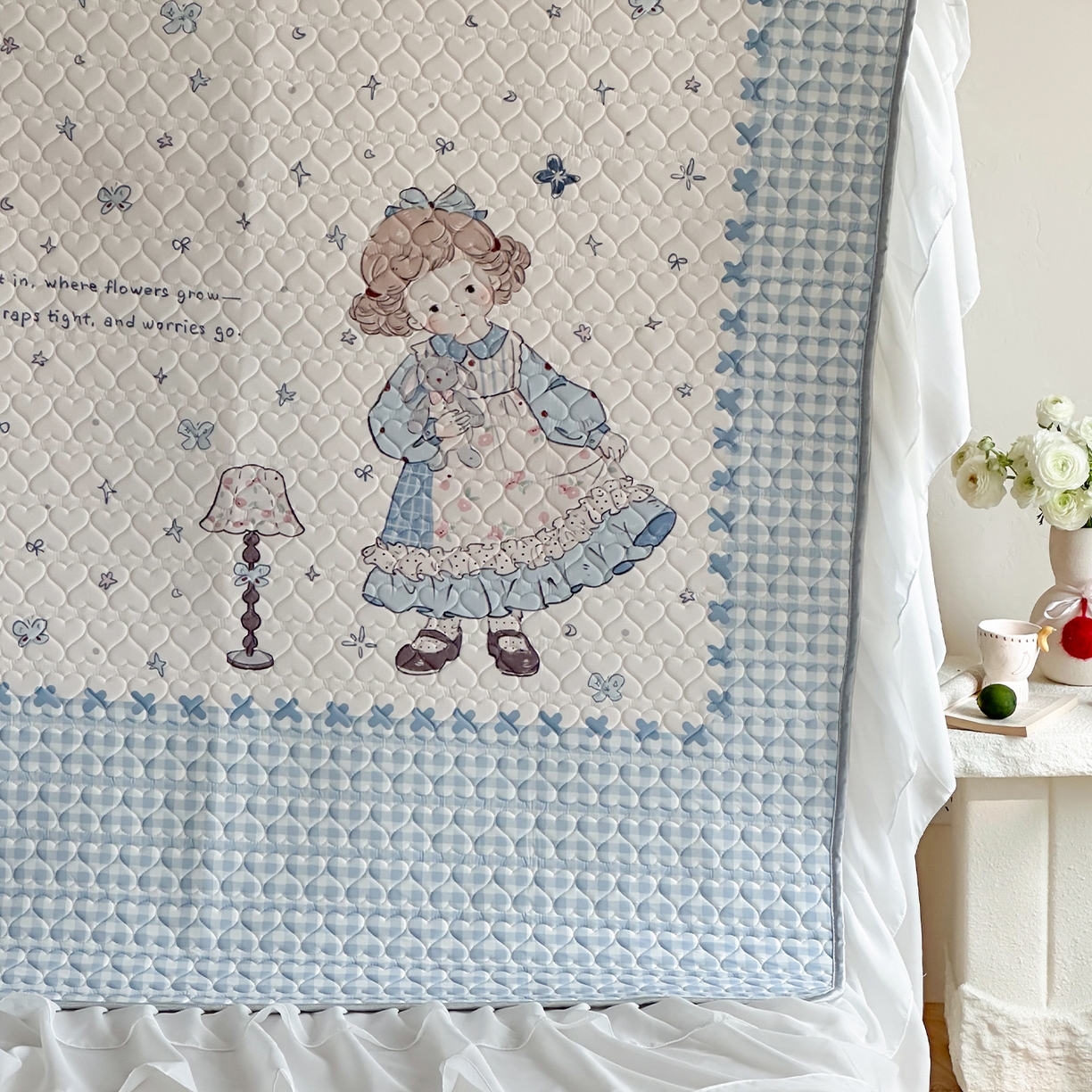 91家纺网 家纺一手货源 找家纺 RYB红黄兰 2026新款ins床裙款大版冰皮凉感水洗乳胶加厚6mm凉席席子三件套 海盐玛奇