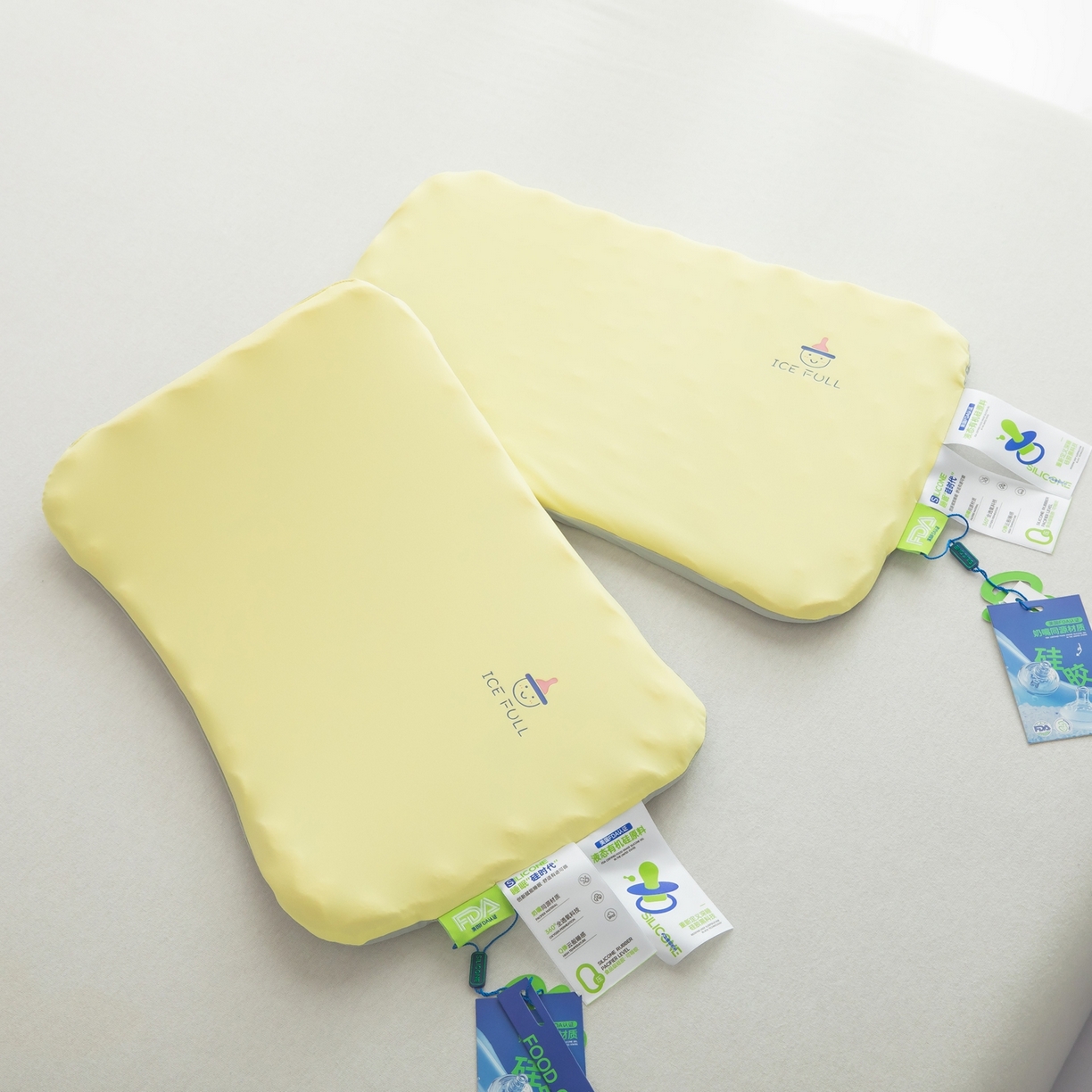 九州枕芯 2026新款可水洗硅胶枕枕头枕芯 黄色