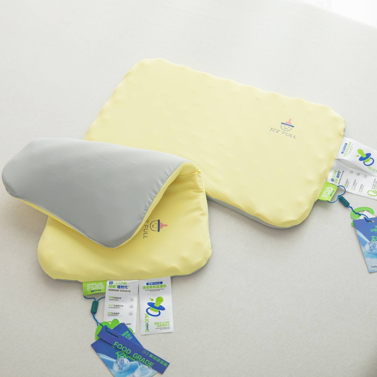 91家纺网 家纺一手货源 找家纺 九州枕芯 2026新款可水洗硅胶枕枕头枕芯 黄色