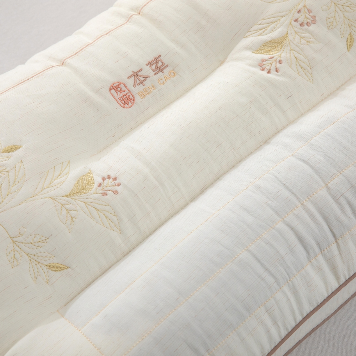 91家纺网 家纺一手货源 找家纺 九州枕芯 2026新款友麻舒睡枕枕头枕芯 友麻舒睡枕-本色