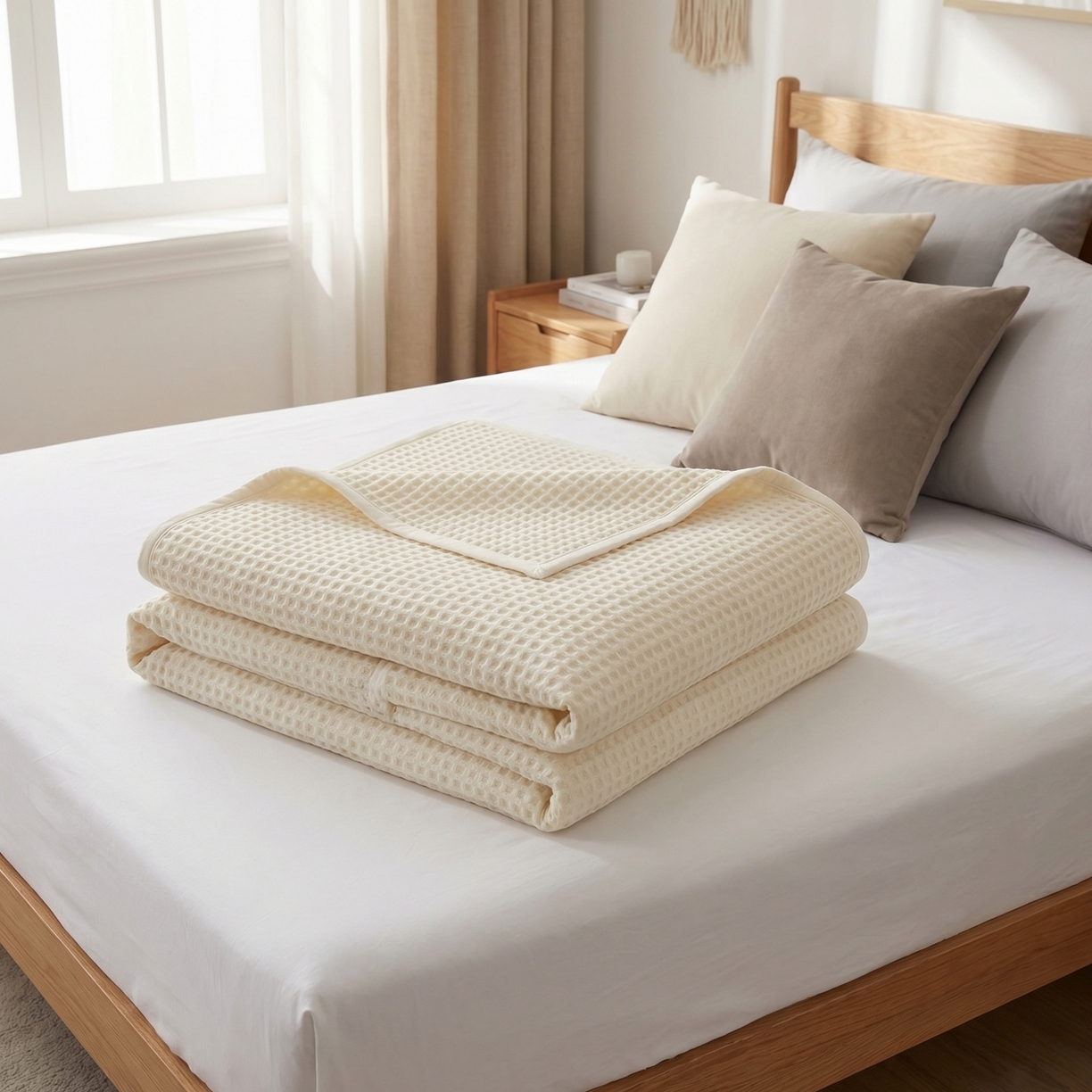 91家纺网 家纺一手货源 找家纺 （总）七七家纺 2026新款全棉纯棉华夫格毛毯夏被毯子