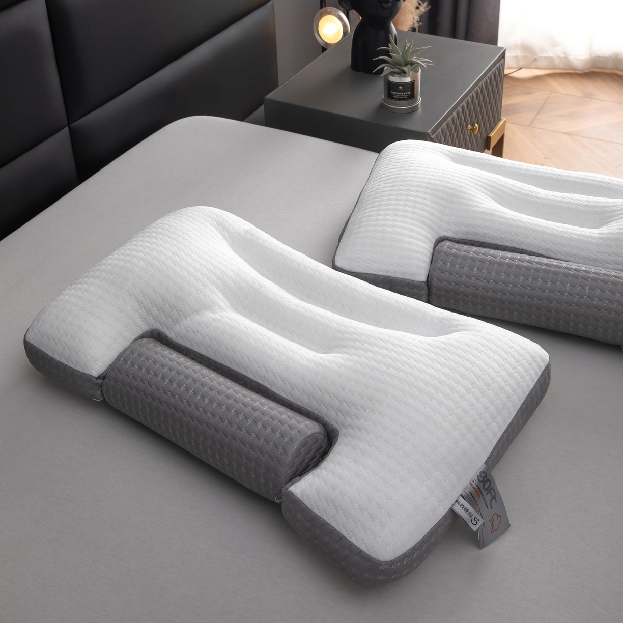 91家纺网 家纺一手货源 找家纺 （总）九州枕芯 2026新款圆柱记忆棉分区枕枕头枕芯