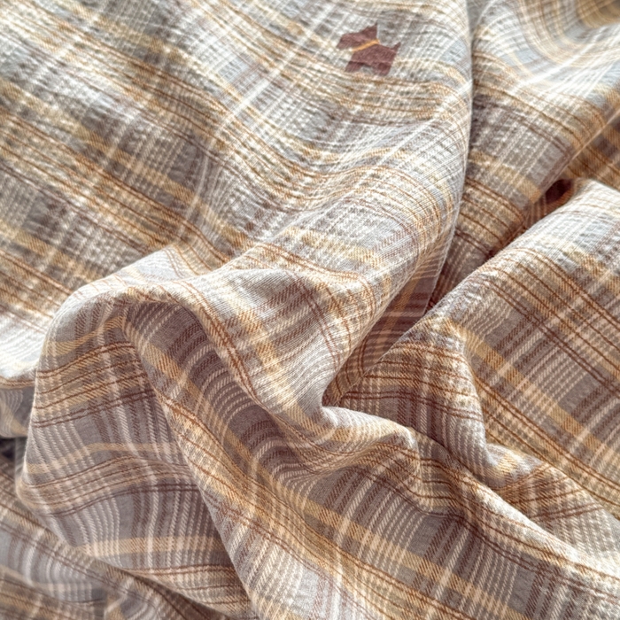 91家纺网 家纺一手货源 找家纺 丝芙妮家居 2026春夏新款皱皱棉双层纱泡芙棉四件套 顽宠