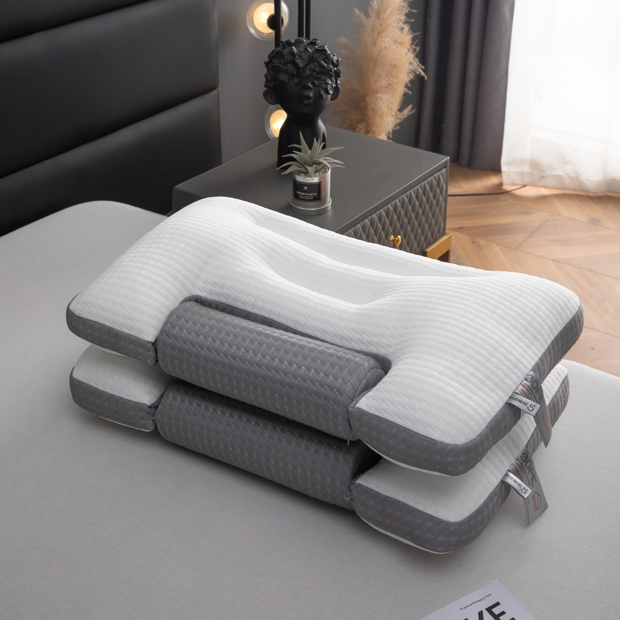 91家纺网 家纺一手货源 找家纺 （总）九州枕芯 2026新款圆柱记忆棉分区枕枕头枕芯