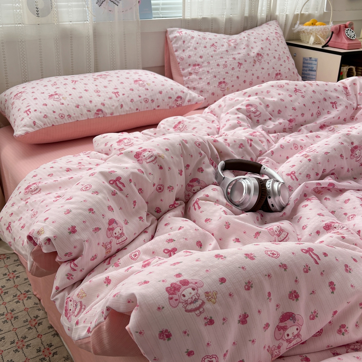 91家纺网 家纺一手货源 找家纺 王朝国际 2026新款A类彩竺棉印花四件套 甜心宝贝