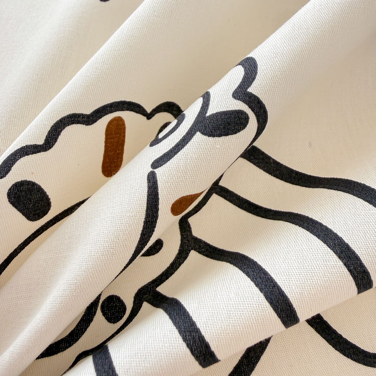 91家纺网 家纺一手货源 找家纺 女子家纺 2026新款全棉纯棉12868卡通印花四件套 黑白动物集