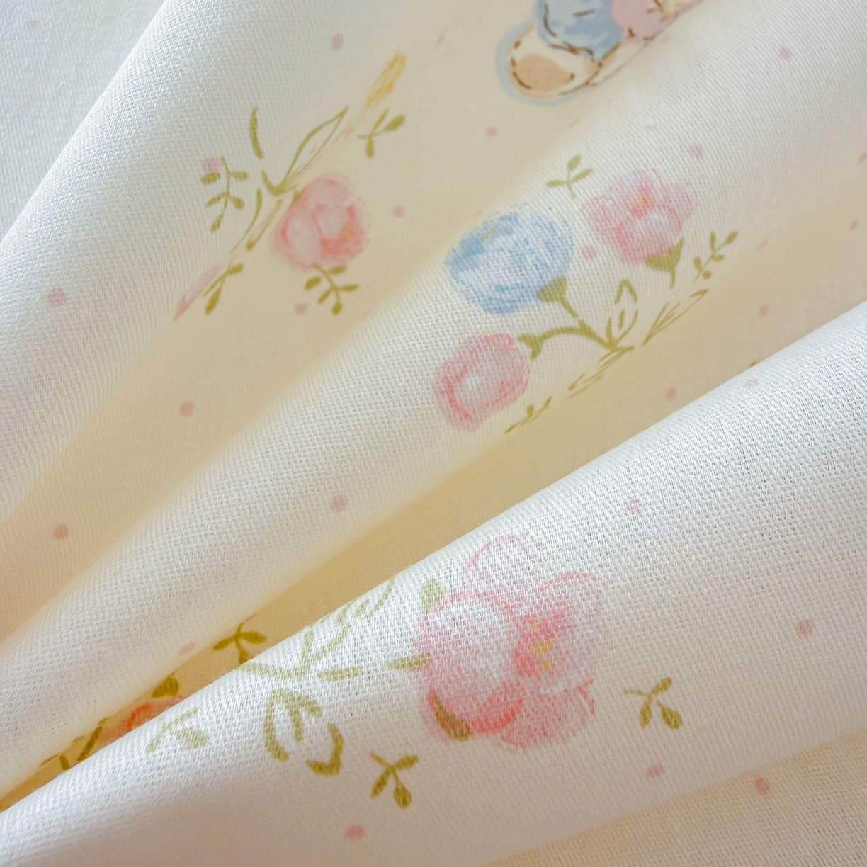 91家纺网 家纺一手货源 找家纺 女子家纺 2026新款全棉纯棉12868卡通印花四件套 兔叽碎花