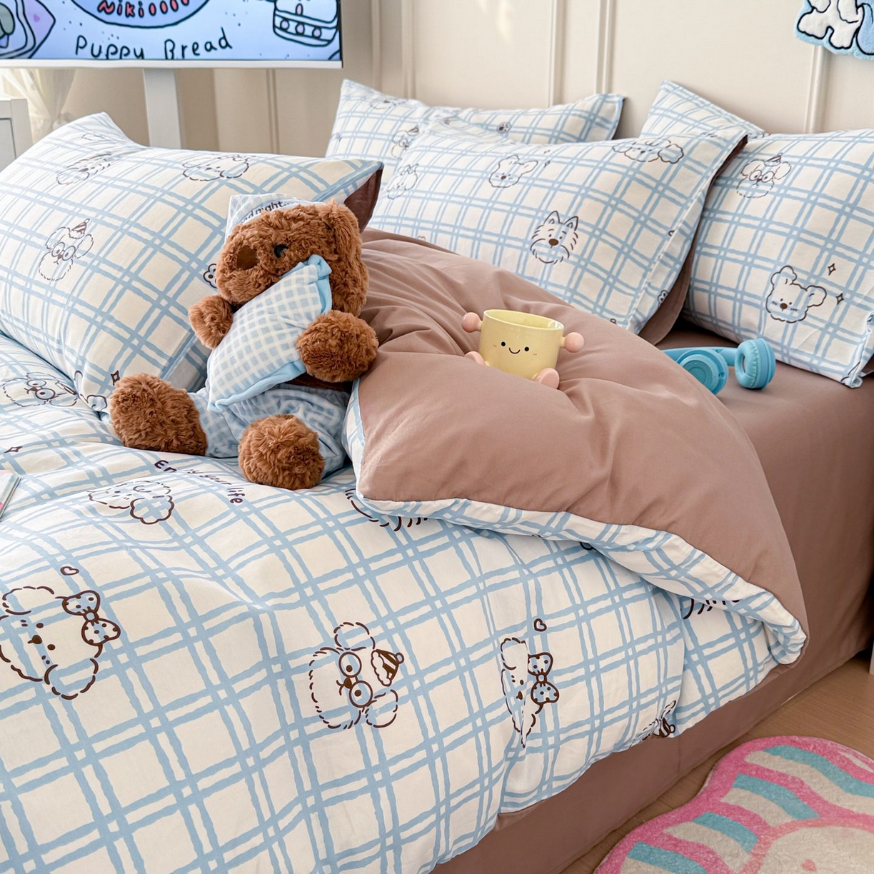 91家纺网 家纺一手货源 找家纺 （总）女子家纺 2026新款全棉纯棉12868卡通印花四件套