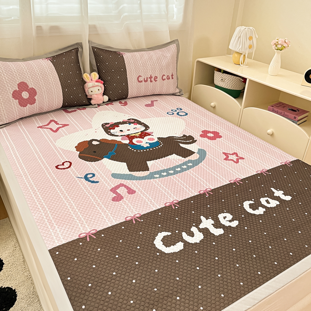 91家纺网 家纺一手货源 找家纺 寐居家纺 2026新款冰豆豆大版系列凉席席子 木马LT