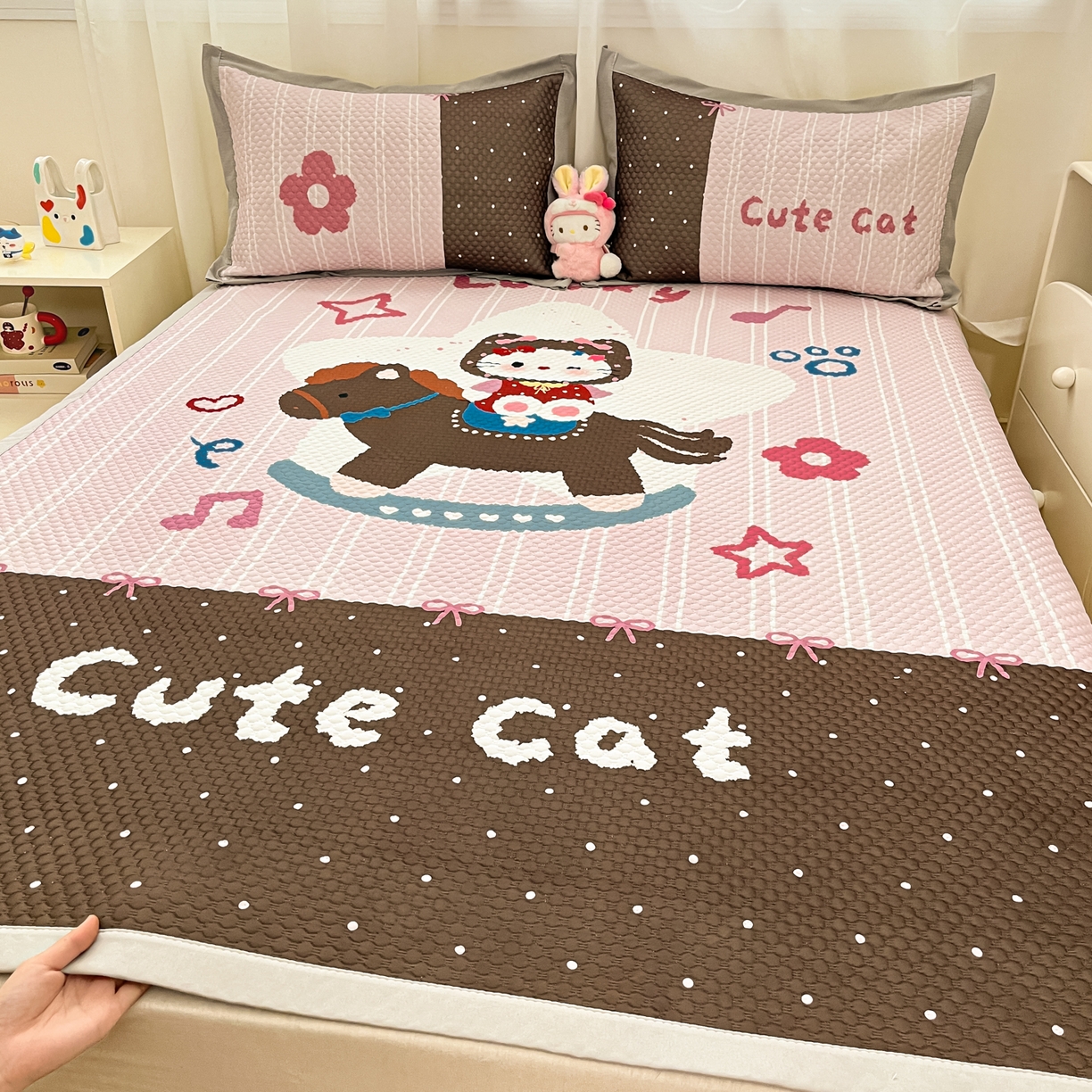 91家纺网 家纺一手货源 找家纺 寐居家纺 2026新款冰豆豆大版系列凉席席子 木马LT