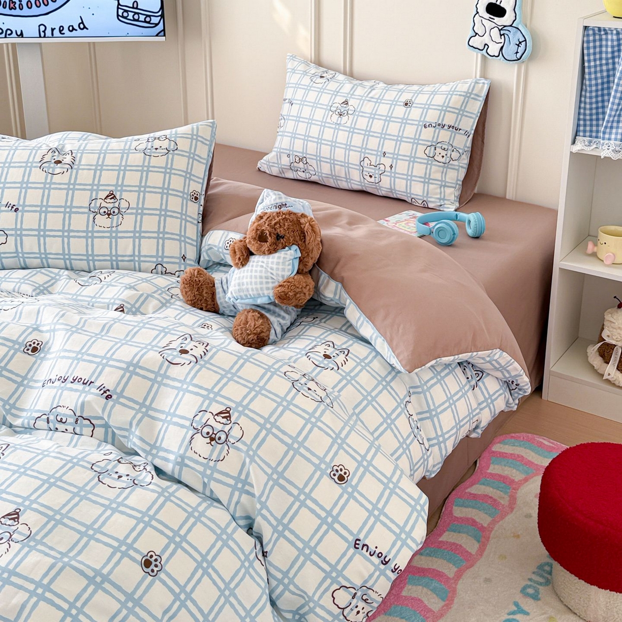 91家纺网 家纺一手货源 找家纺 （总）女子家纺 2026新款全棉纯棉12868卡通印花四件套