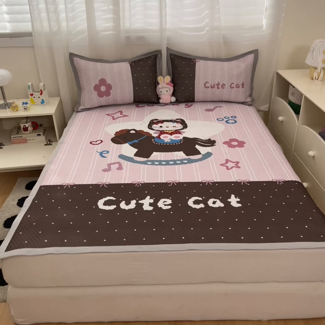 91家纺网 家纺一手货源 找家纺 寐居家纺 2026新款冰豆豆大版系列凉席席子 木马LT