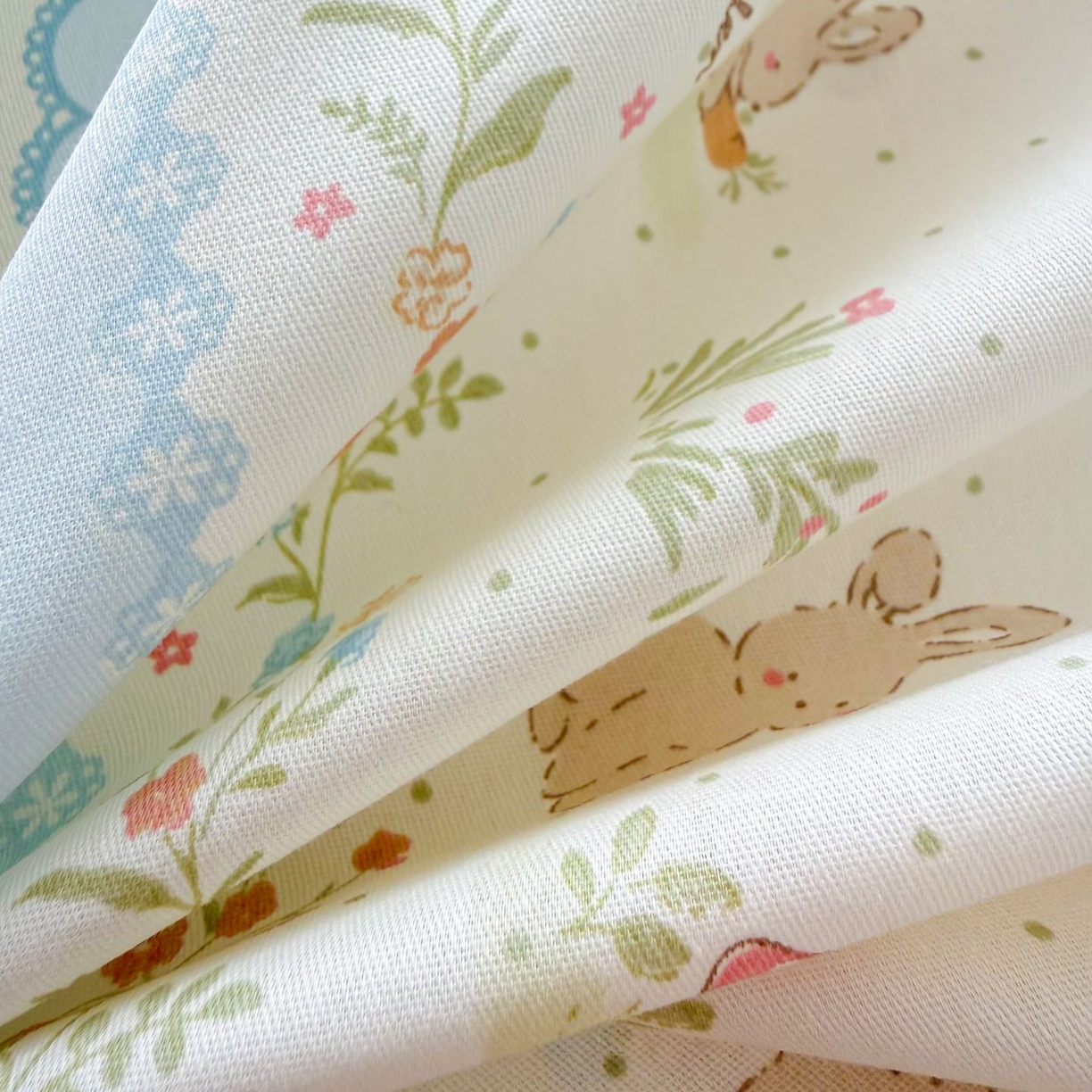 91家纺网 家纺一手货源 找家纺 女子家纺 2026新款全棉纯棉12868卡通印花四件套 青柠蓝花