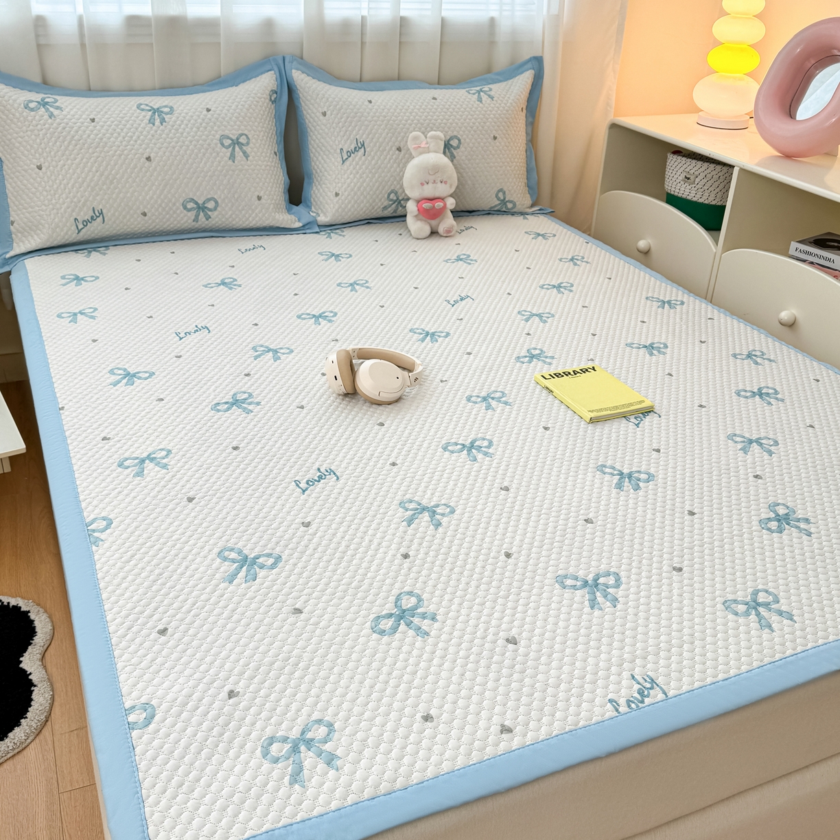 91家纺网 家纺一手货源 找家纺 （总）寐居家纺 2026新款冰豆豆数码印花席三明治底凉席席子