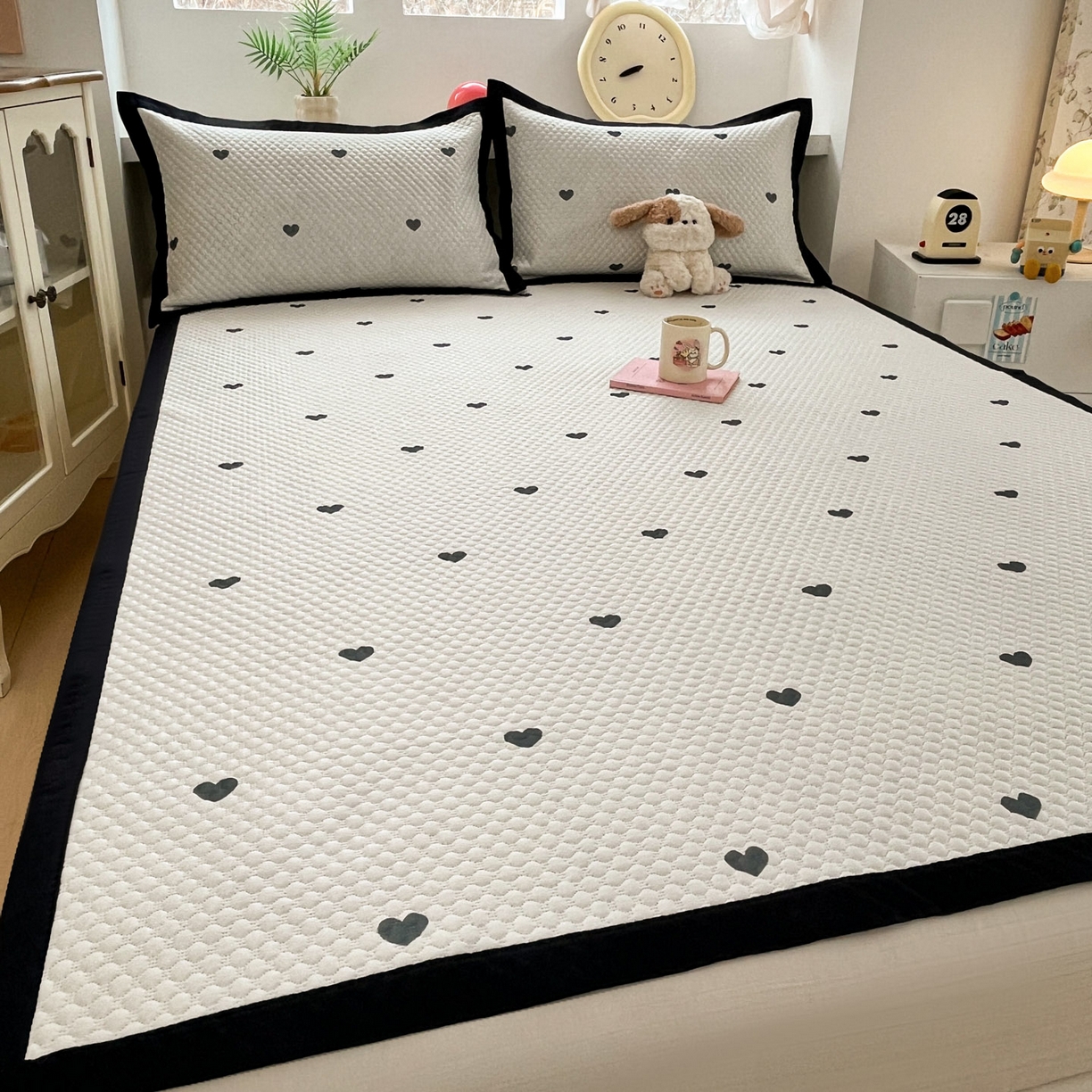 91家纺网 家纺一手货源 找家纺 （总）寐居家纺 2026新款冰豆豆数码印花席三明治底凉席席子