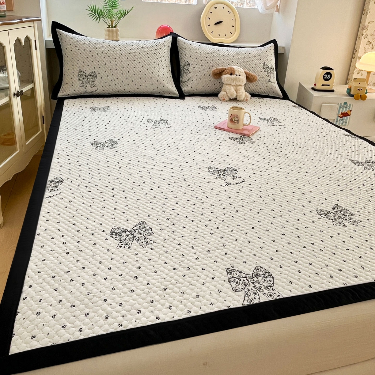 91家纺网 家纺一手货源 找家纺 （总）寐居家纺 2026新款冰豆豆数码印花席三明治底凉席席子