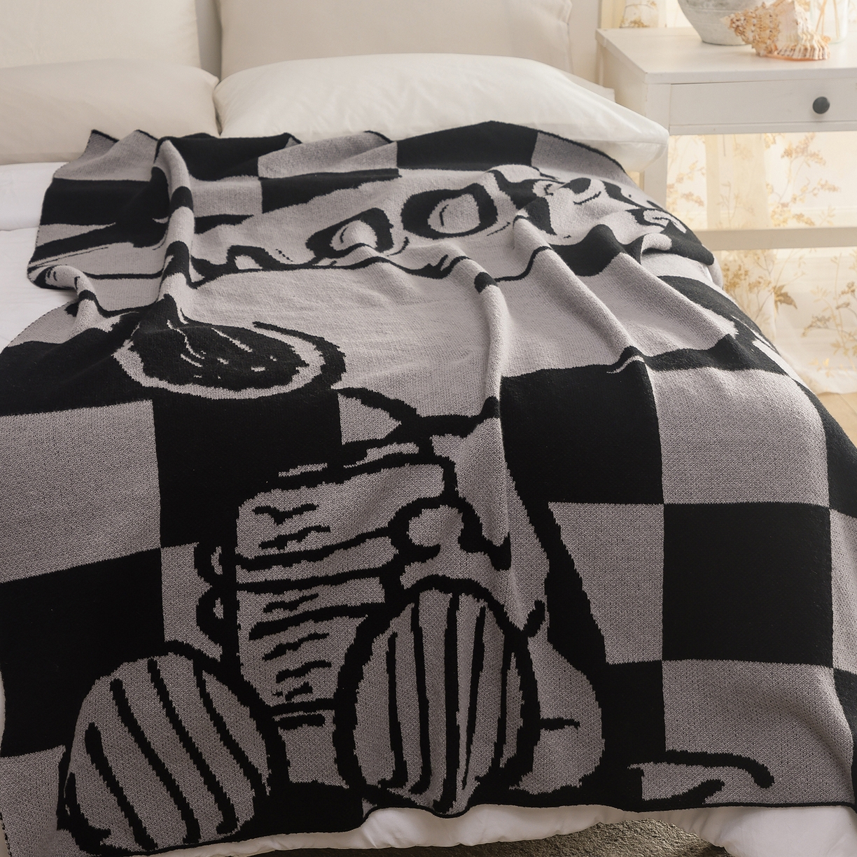 91家纺网 家纺一手货源 找家纺 栩裕纺织 2026新款史努比SNOOPY正版授权独家针织毯披肩膝盖毯儿童毯多功能盖毯送礼礼品终端控价 史努比-织梦