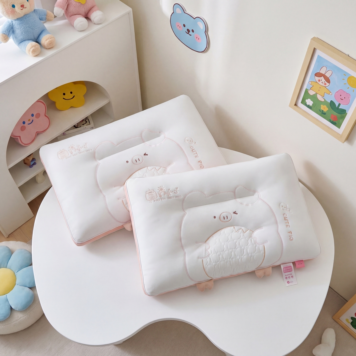 91家纺网 家纺一手货源 找家纺  4.20【焕新季 六人助力19.9带回家】 A类专版猪事顺心儿童护颈枕/2只（下单规则请看详情页）