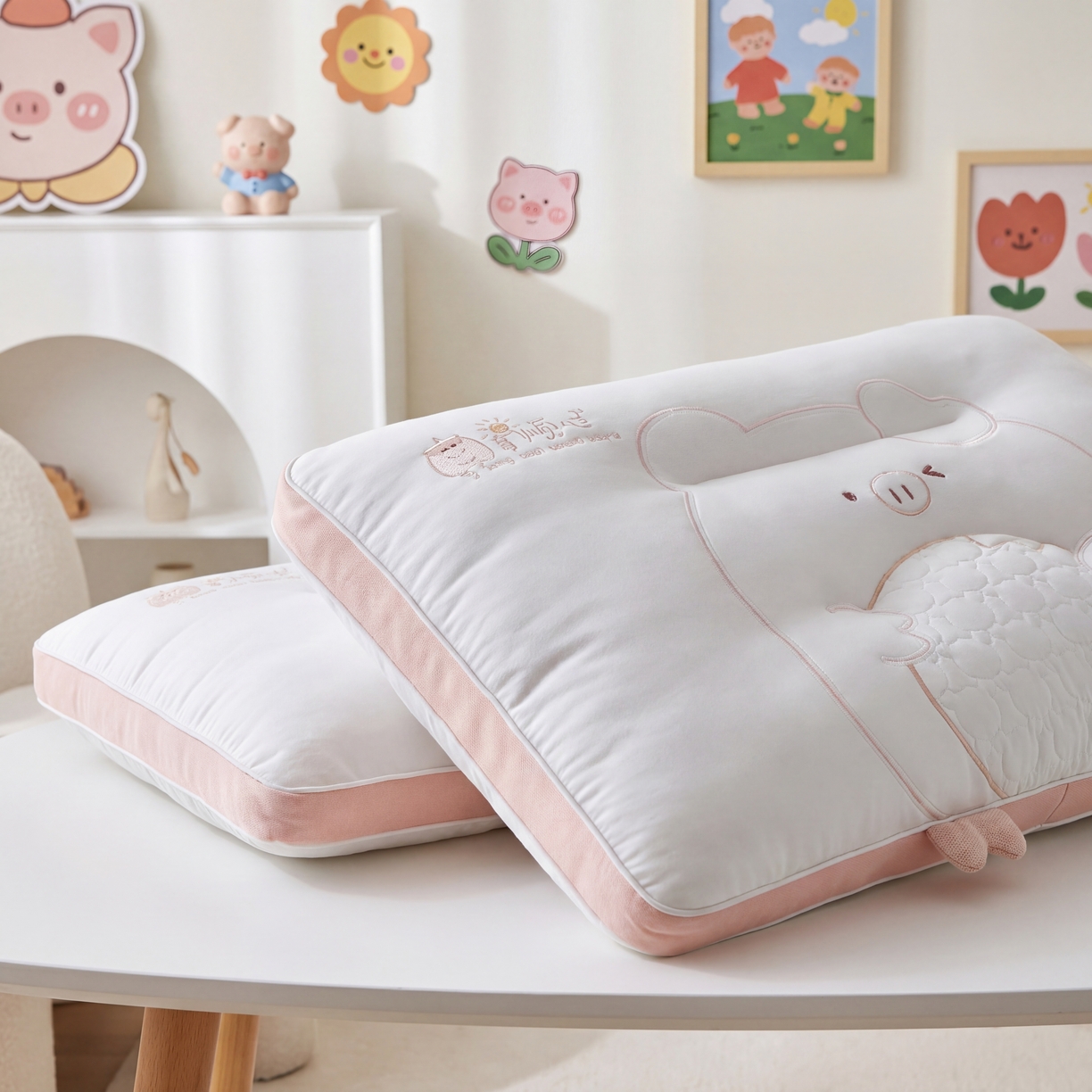 91家纺网 家纺一手货源 找家纺  4.20【焕新季 六人助力19.9带回家】 A类专版猪事顺心儿童护颈枕/2只（下单规则请看详情页）