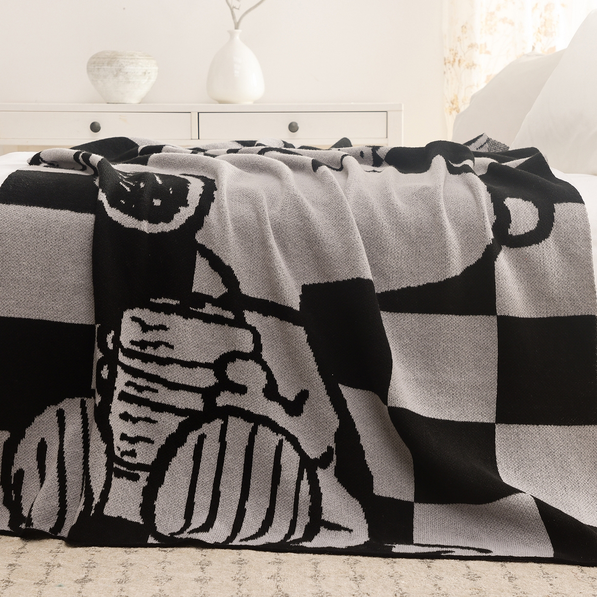 栩裕纺织 2026新款史努比SNOOPY正版授权独家针织毯披肩膝盖毯儿童毯多功能盖毯送礼礼品终端控价 史努比-织梦