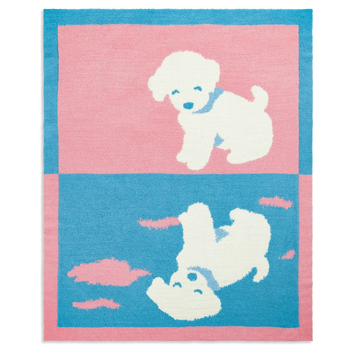 91家纺网 家纺一手货源 找家纺 栩裕纺织 2026新款艺术家居超柔半边绒A类针织毯披肩毯多功能盖毯礼物礼品终端控价 云朵朵抱枕套