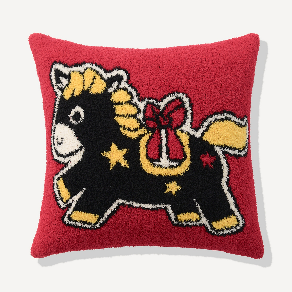 栩裕纺织 2026新款艺术家居超柔半边绒A类针织毯披肩毯多功能盖毯礼物礼品终端控价 赫尔墨斯与伙伴（红）抱枕套