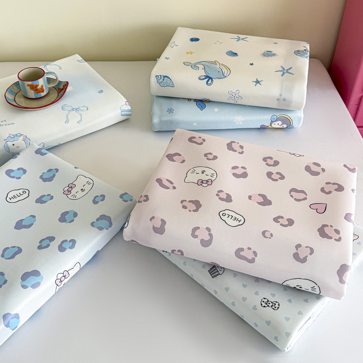 91家纺网 家纺一手货源 找家纺 倾慕家纺 2026春夏新款A类印花小冰皮软席凉席席子 组合图仅供展示不可下单