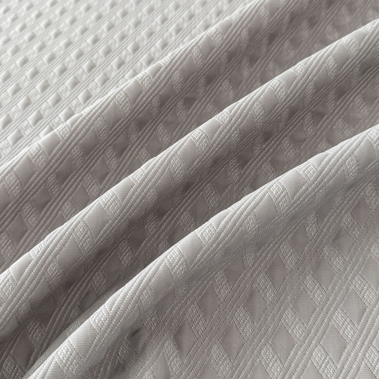 91家纺网 家纺一手货源 找家纺 倾慕家纺 2026春夏新款全PE冰豆豆全包围床笠款凉席席子 菱形泡灰