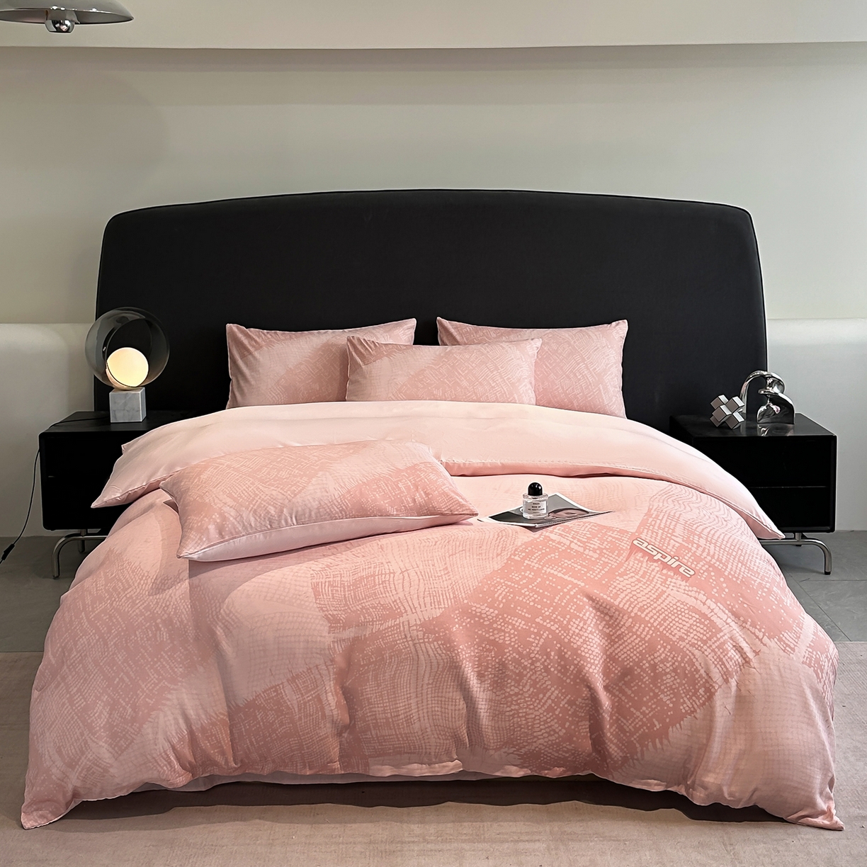 91家纺网 家纺一手货源 找家纺 经年 2026春夏新款天丝数码印花四件套-凛风逸韵 凛风逸韵-粉玉