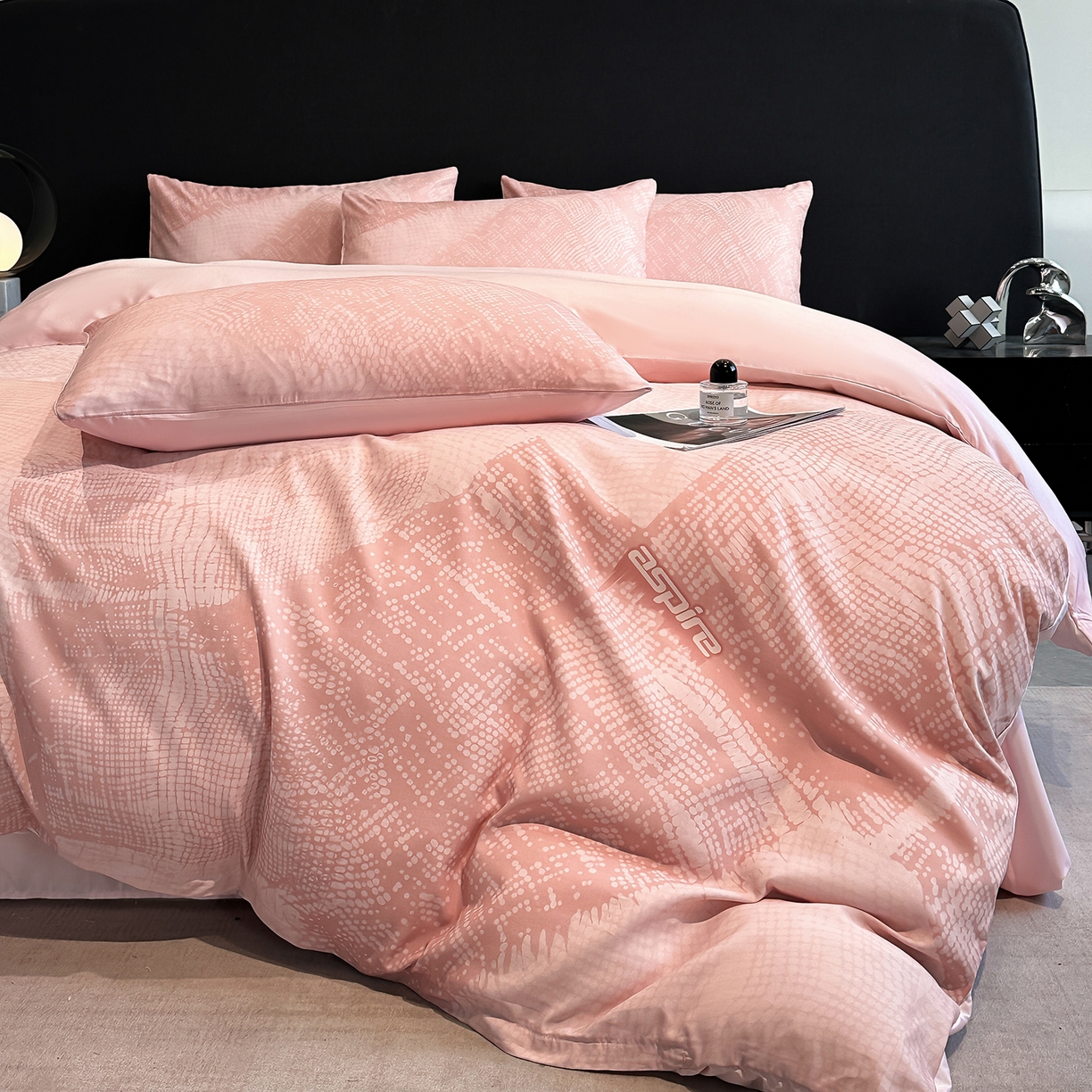 91家纺网 家纺一手货源 找家纺 经年 2026春夏新款天丝数码印花四件套-凛风逸韵 凛风逸韵-粉玉