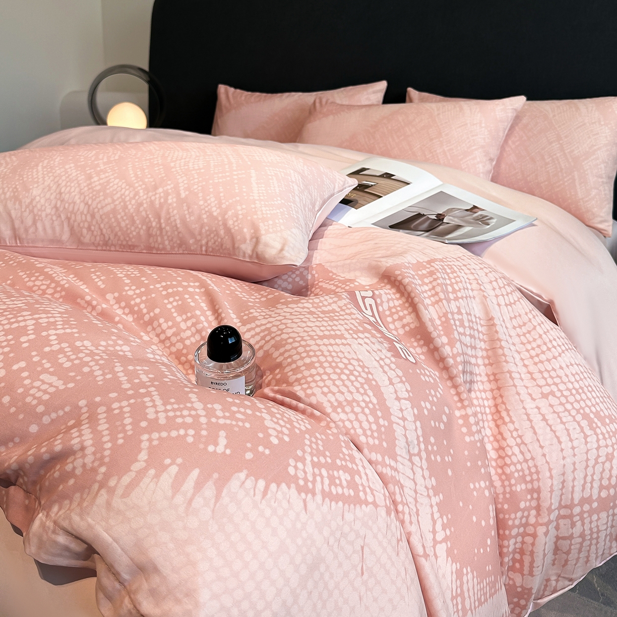 经年 2026春夏新款天丝数码印花四件套-凛风逸韵 凛风逸韵-粉玉