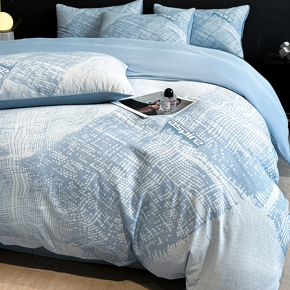 91家纺网 家纺一手货源 找家纺 经年 2026春夏新款天丝数码印花四件套-凛风逸韵 凛风逸韵-以太兰