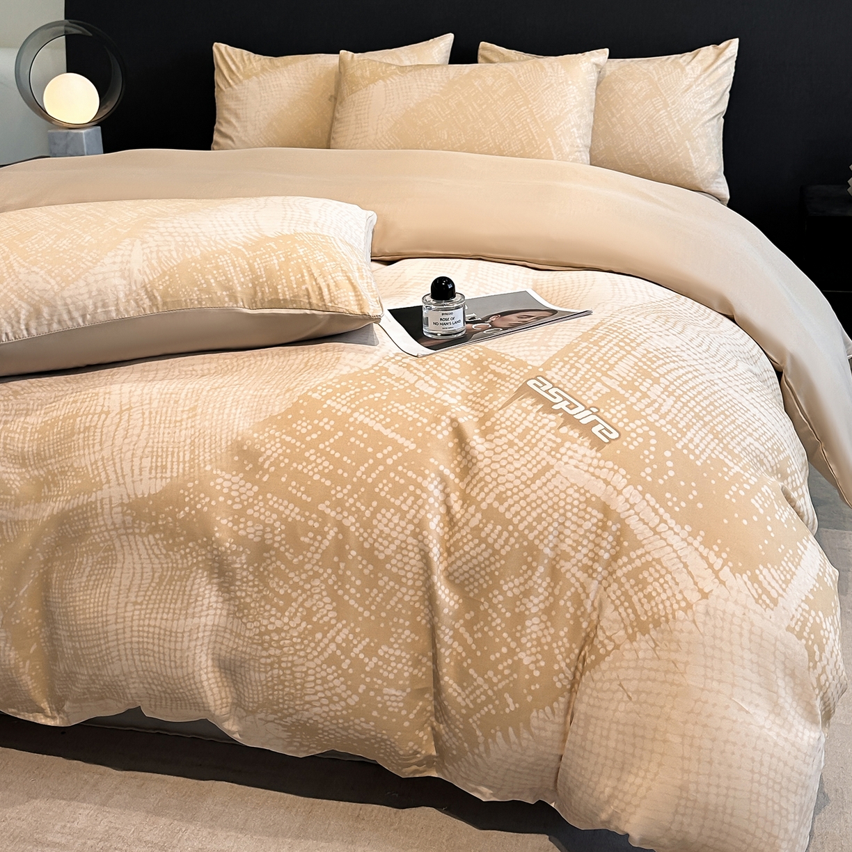 91家纺网 家纺一手货源 找家纺 经年 2026春夏新款天丝数码印花四件套-凛风逸韵 凛风逸韵-香槟