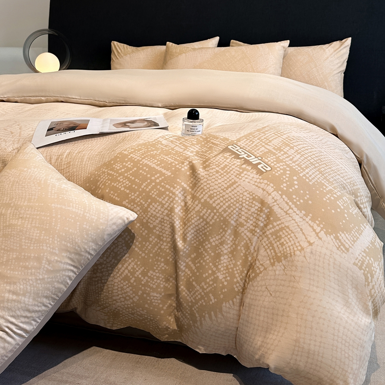 91家纺网 家纺一手货源 找家纺 经年 2026春夏新款天丝数码印花四件套-凛风逸韵 凛风逸韵-香槟